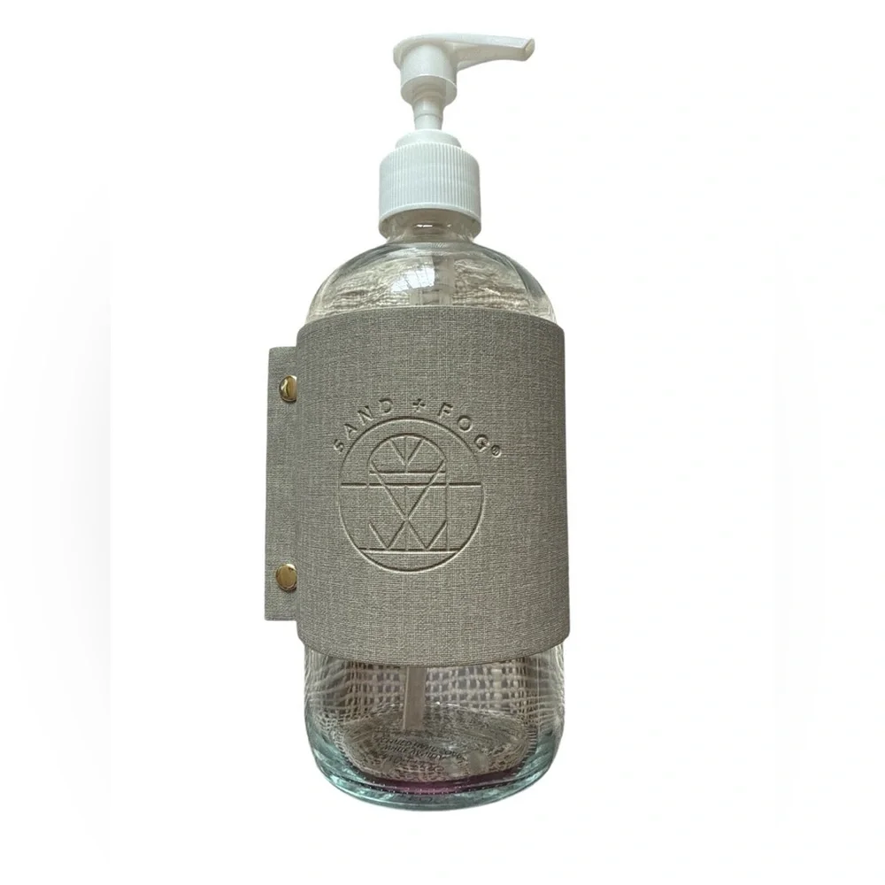 Tan Bath Accessory Glass Soap holder with sleeve decoration holds 15.7‎ ounces